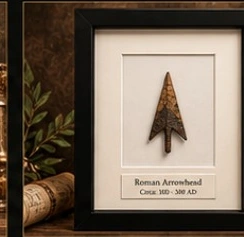 Illustrative framed arrangement for Roman Iron Arrowhead II