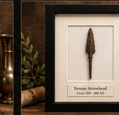 Illustrative framed arrangement for Roman Iron Arrowhead III